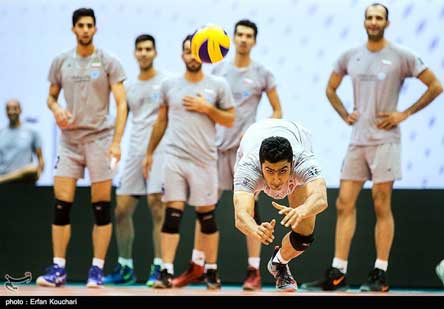 تمرین پنجشنبه والیبال ایران قبل از بازی با روسیه 