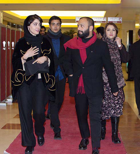 صابر ابر و مینا ساداتی فرش قرمز 35 جشنواره فیلم فجر 95