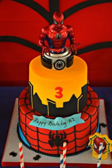  تصاویر تم تولد با کیک مرد عنکبوتی 